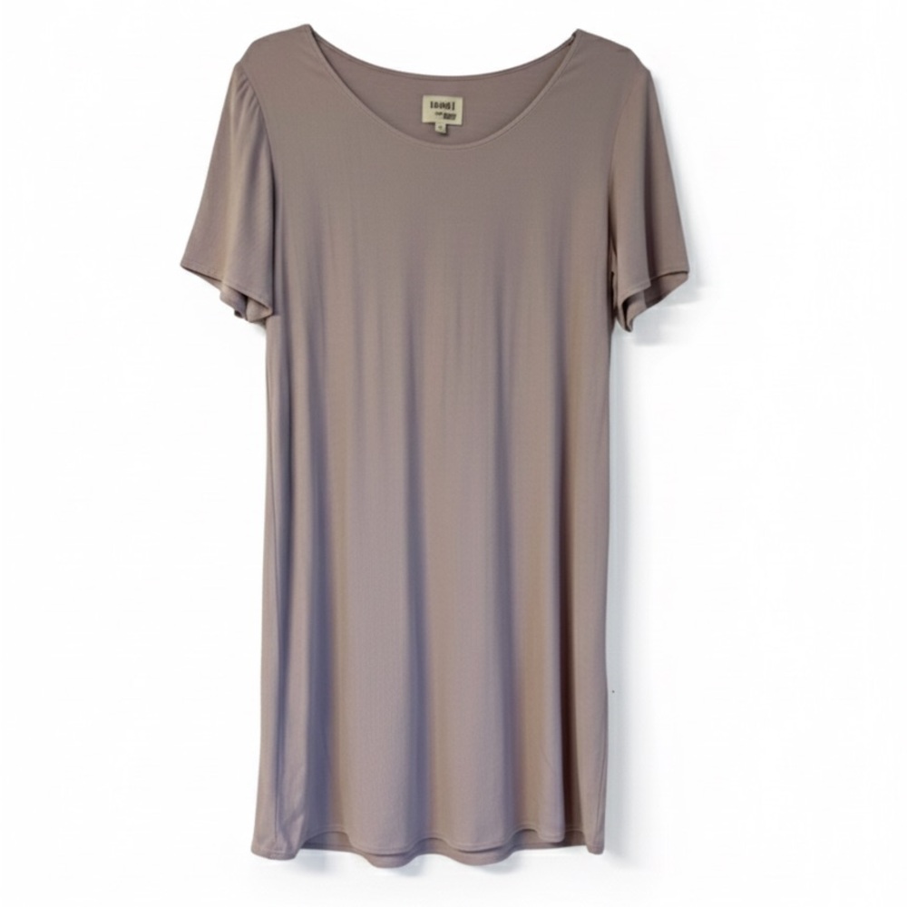 Wilfred Free Women's Soft Lavender Teigen Dress T-Shirt Crepe Lined Size M